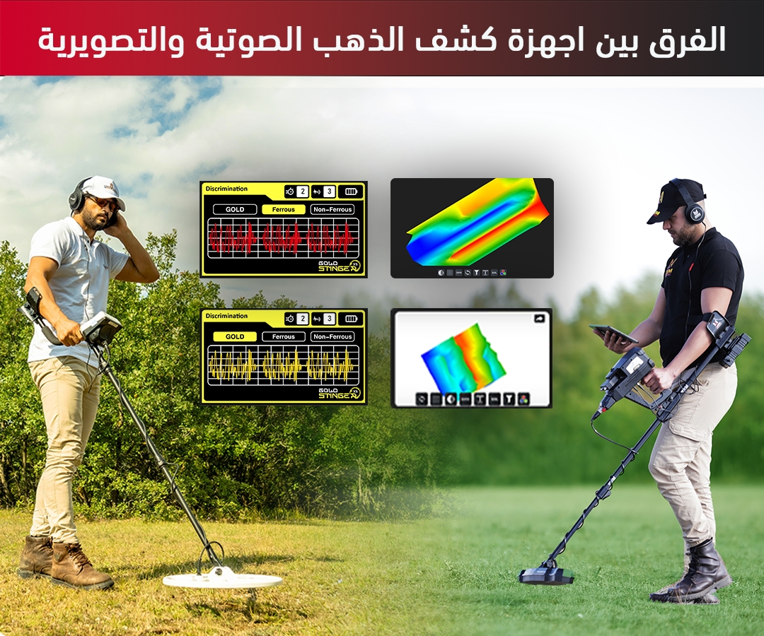 الفرق بين اجهزة كشف الذهب والمعادن الصوتية والتصويرية الفرق بين اجهزة كشف الذهب والمعادن الصوتية والتصويرية