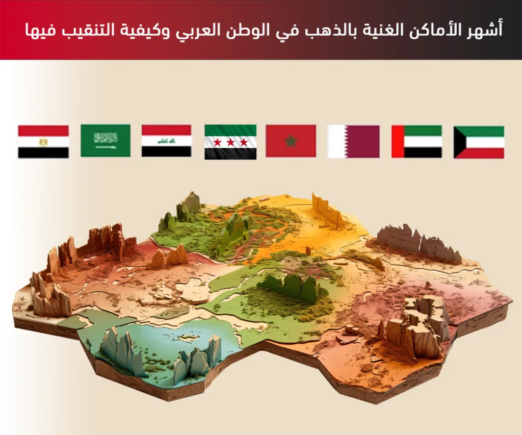 أشهر الأماكن الغنية بالذهب في الوطن العربي وكيفية التنقيب فيها